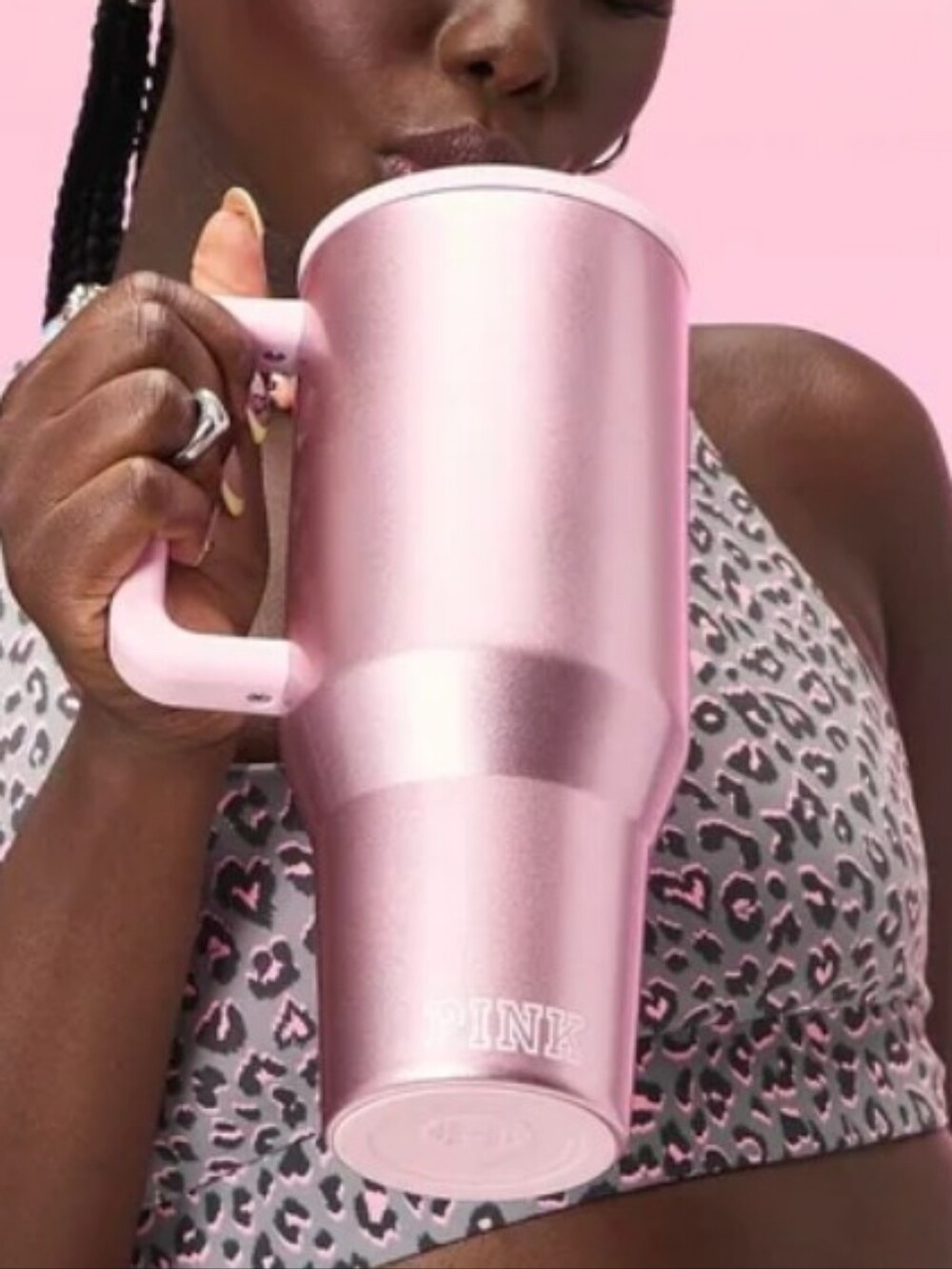 NEW! PINK x Hydrojug Limited Edition Glitter Pink 40oz Traveler Water Bottle